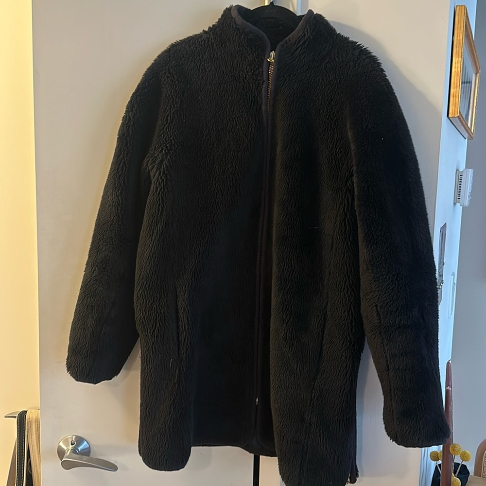 Jcrew teddy coat black